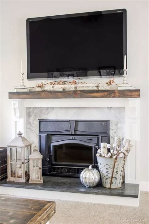 How To Decorate With A Tv Above Your Mantel Nina Hendrick Home In