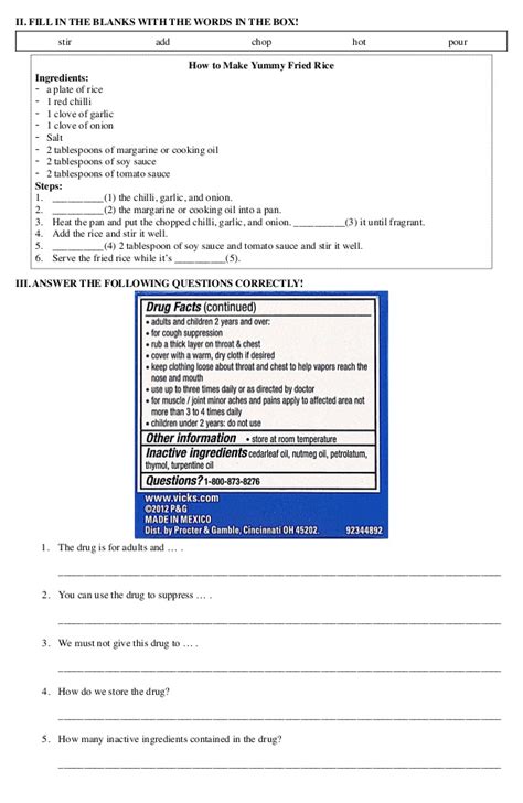 Food is needed to built up new cells and replace the worn out cells. 20+ Contoh Soal Procedure Text Fill In The Blank - Kumpulan Contoh Soal