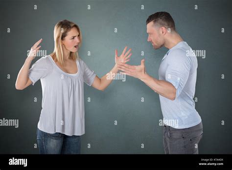 Young Couple Quarreling Stock Photo Alamy