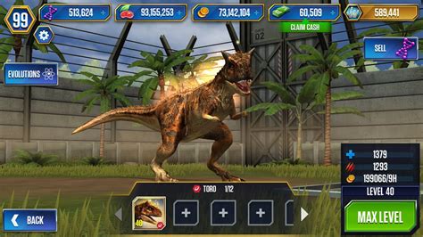 Toro Unlocked Max Level Jurassic World The Game Youtube