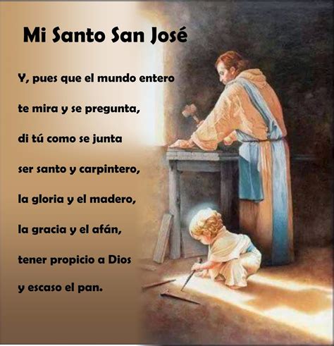 Tarjetas Y Oraciones Catolicas Mi Santo San JosÉ Dia De San Jose