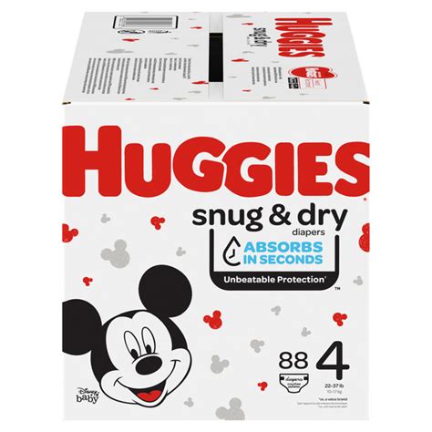 Save On Huggies Snug And Dry Size 4 Diapers 22 37 Lbs Order Online