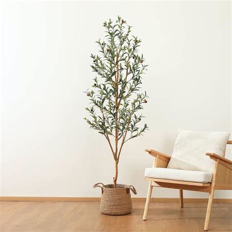 Kazeila Artificial Olive Tree 6ft Tall Faux Silk Plant For Home Office