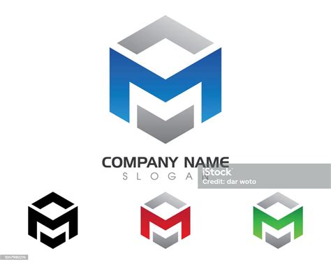 M Harfi Logo Şablonu Stok Vektör Sanatı And Alfabe‘nin Daha Fazla Görseli
