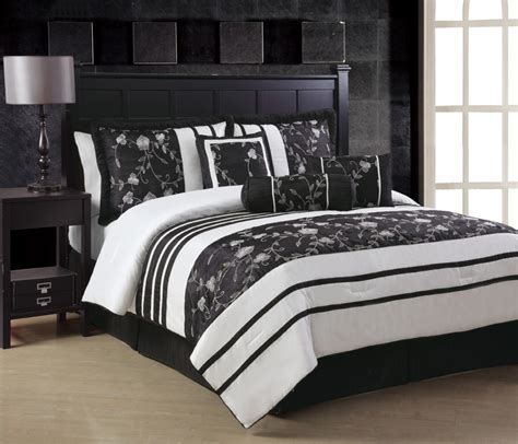 Comforter sets with curtains 436336 collection of interior design and decorating ideas on the littlefishphilly.com. Ava White & Black Embroidery KING / QUEEN Comforter Set or ...