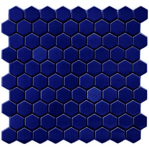 Buy view order a small cut sample add to quote. Royal Blue Hexagon Wall & Floor Mosaic Tile CLEARANCE ...