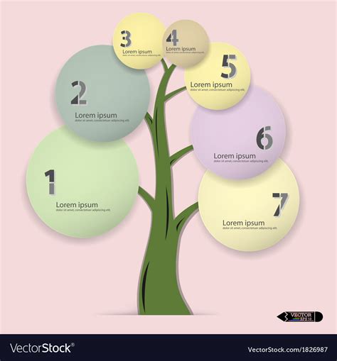 Tree Infographic Template Royalty Free Vector Image