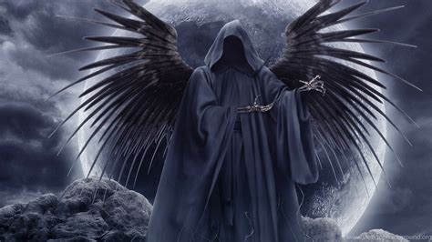 Grim Reaper With Wings Drawings Wallpaper Desktop Background
