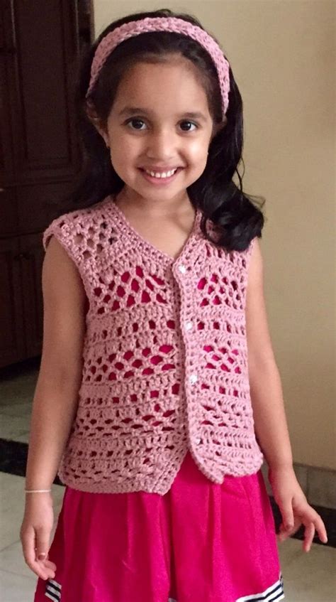An Easy Sleeveless Vest For Diya Crochet Baby Dress Pattern Crochet