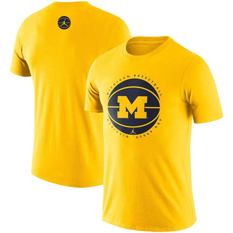 Michigan Wolverines Jordan Brand Team Basketball Icon T Shirt Pagumac