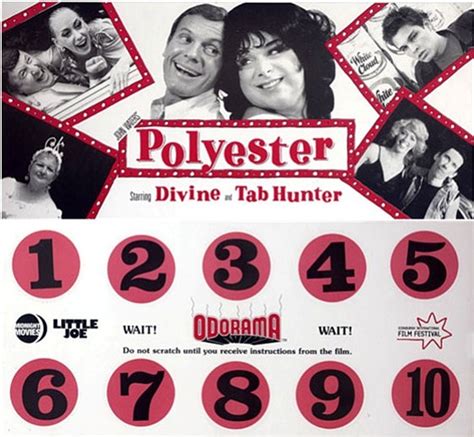 Benefits of adding a scratch and sniff to your mailer: Polyester a film by John Waters