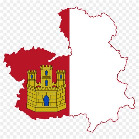 Flag Map Of Castile La Mancha Castilla La Mancha Borders Hd Png