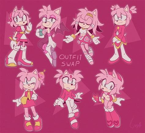 Outfit Swap Amy Rouge Amy Rose Anime Sonic And Amy