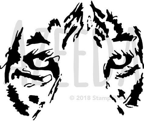 Azeeda Large A2 Tiger Eyes Wall Stencil Template WS00025037