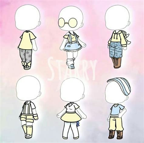 Gacha Life Outfits Collection Character Design Kawaii Drawings