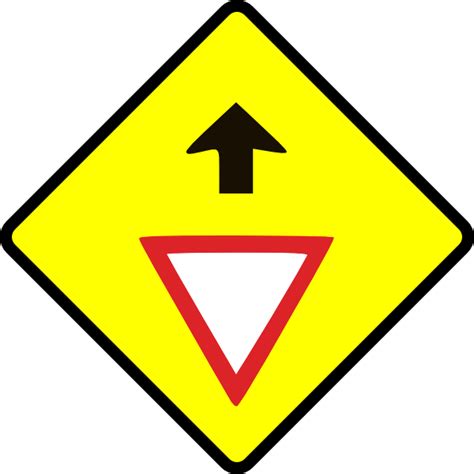 Caution Give Way Sign Clip Art 110383 Free Svg Download 4 Vector