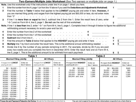 Am I Must Complete Two Earners Multiple Jobs Worksheet