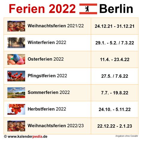 Ferien Berlin 2022 Übersicht Der Ferientermine
