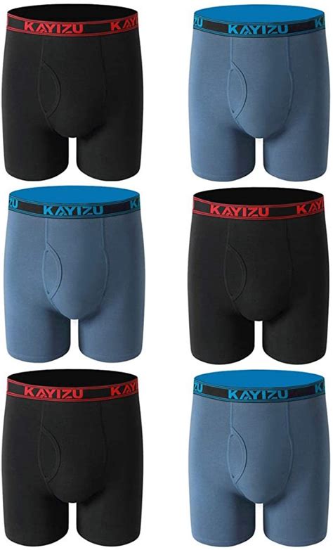 Kayizu Brand Mens Underwear Ultimate Soft Cotton Boxer Brief 6 Pack Killer Bottoms