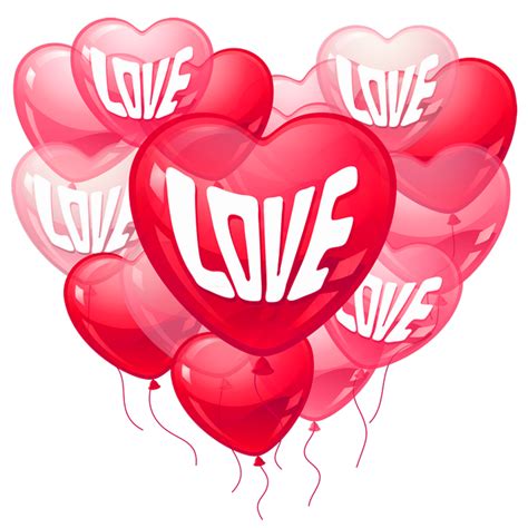 Happy valentine's day heart candles transparent png clip art image. Valentines Day Pink Love Heart Baloons PNG Clipart Picture ...