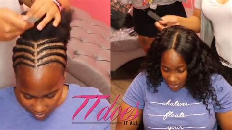Lace Closure Full Sew In Middle Part Youtube