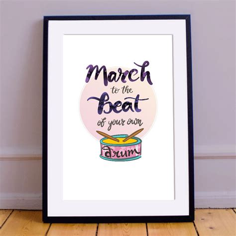 March To The Beat Of Your Own Drum Impression De Etsy France