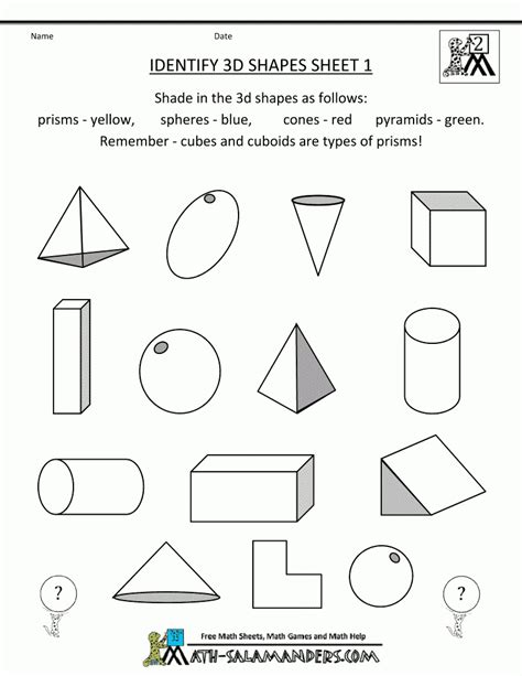 Free Printable Second Grade Geometry Worksheets Printable Worksheets