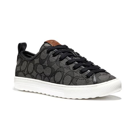 Coach Womens Signature Canvas Leather Sneaker Fashion Sneakers