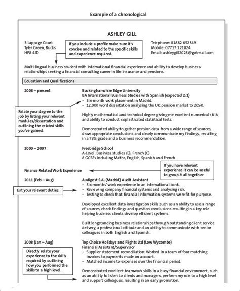 A chronological resume template and sample resumes. Reverse Chronological | Chronological resume, Resume ...