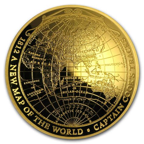 Royal Australian Mint 2018 Australia 1 Oz Gold 100 Map Of The World