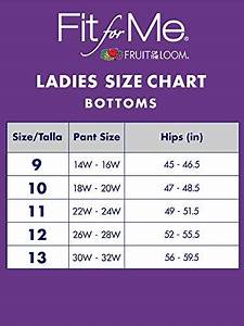 Fruit Of The Loom Size Chart Women 39 S 