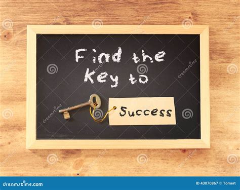 The Phrase Find The Key To Success Written On Blackboard Stock Image