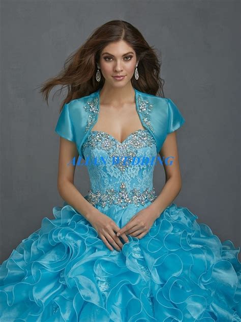Modest Design Baby Blue Two Piece Quinceanera Dresses Ball Gown 2015