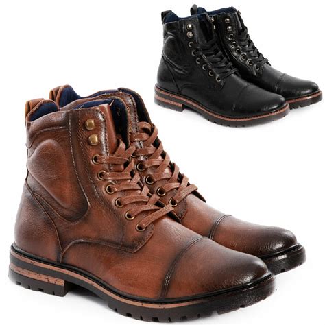 Botas Militares Hombre Botines Zapatos Safari Ecopiel Toocool 930lg Ebay