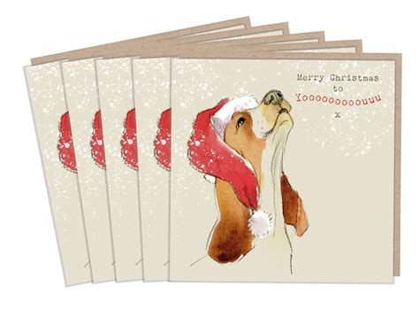 5 Quality Christmas Cards 1 Design 5 Cards 150 X 150mm Dog Cards