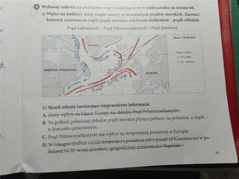 Wpisz na podanej niżej mapie nazwy wymienionych prądów morskich Zaznacz