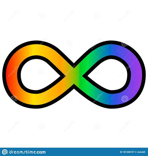 Infinity Sign With Rainbow Colors Stock Vector - Illustration of ...