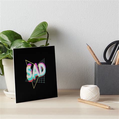 Sad Retro Aesthetic Vaporwave For Pastel Goth Art Board Print By