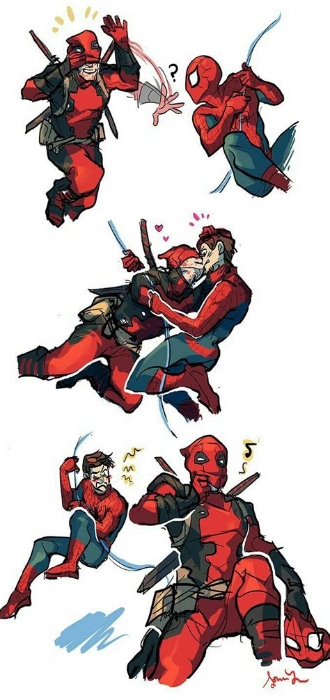 Pin By Savvy Freaking Unicorn On Deadpool Spideypool Spideypool Comic Deadpool And Spiderman