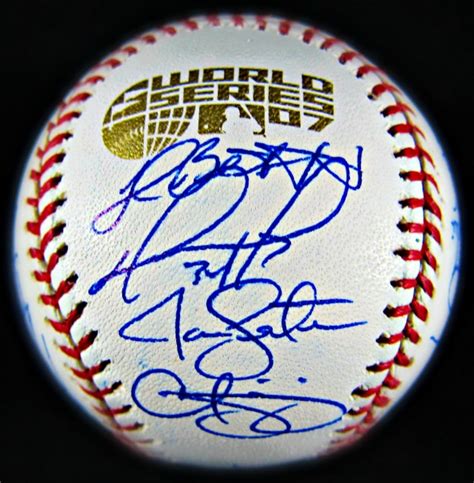 2007 Boston Red Sox Team Signed Baseball Memorabilia Center