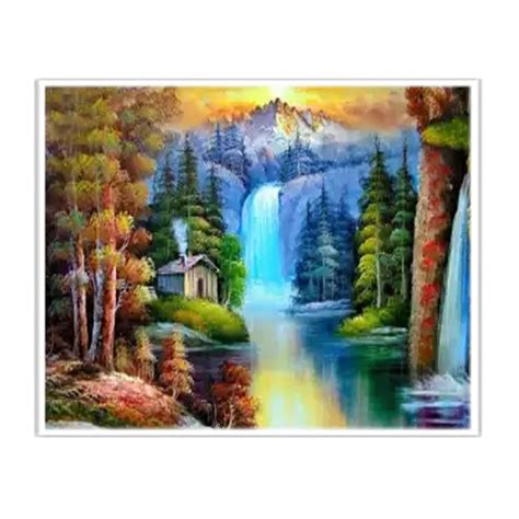 Scenic Waterfall 5d Diy Diamond Painting Full Rhinestone Embroidery