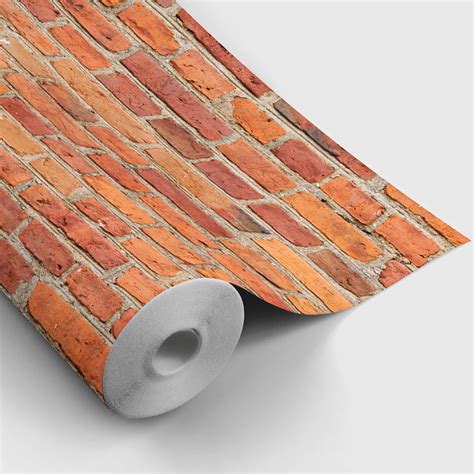Red Brick Peel and Stick Wallpaper Peel and Stick Temporary | Etsy