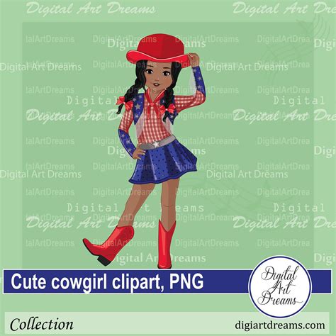 Cowgirl Clipart Little Girl Clipart Cowgirls Png July Etsy Canada In