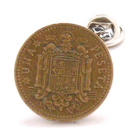 Spain Coin Tie Tack Lapel Pin Suit Crest Spanish Barcelona Lapel Pins