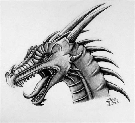 I saw these cool dragon drawings & paintings over at deviant art so i thought i'd give them some props for dragon concept drawings by *imaginism. Dragon Head Drawing by LethalChris on DeviantArt