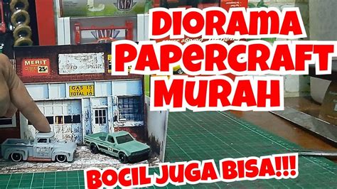 tutorial diorama papercraft old garage youtube