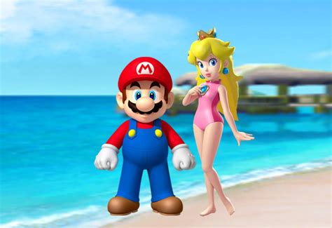 Mario And Peach Summer Couple By 9029561 On Deviantart Peach Mario