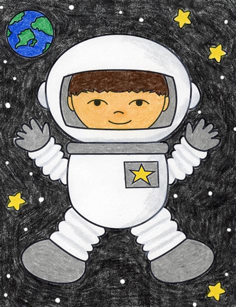 How To Draw Astronaut Draw Space