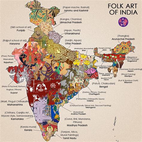 FOLK ART MAP OF INDIA BY THE CULTURE GULLY See Instagram Photos And