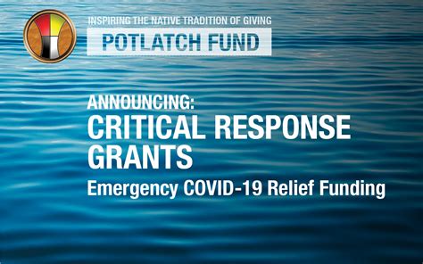 Critical Response Grants Emergency Covid 19 Relief Funding Potlatch